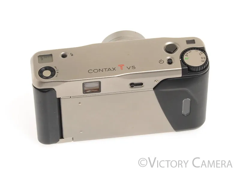 Contax TVS T VS Titanium Camera w/ Vario Sonnar 28-56mm T* Lens -Clean in Box-