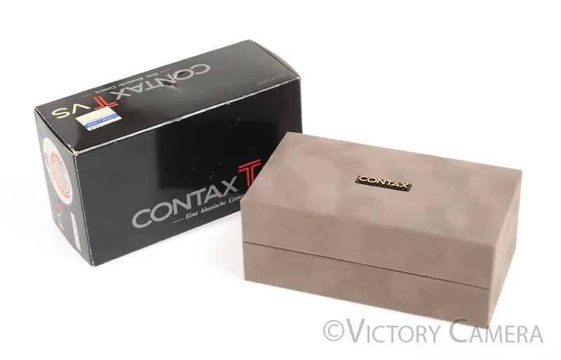 Contax TVS T VS Titanium Camera w/ Vario Sonnar 28-56mm T* Lens -Clean in Box-