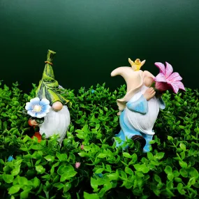 Cute Dwarf Faceless Elf Illuminated Outdoor Garden Statue Decoration