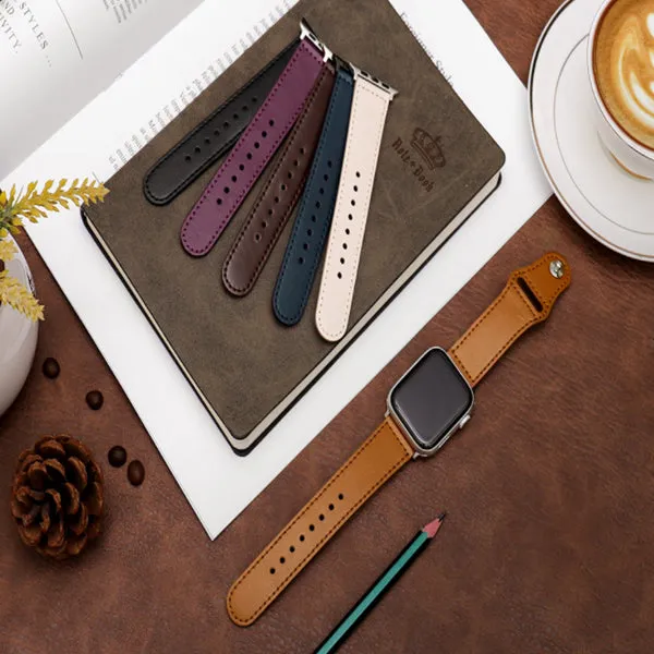 Dark Brown Genuine Leather Apple Watch Band 深棕色真皮Apple 錶帶