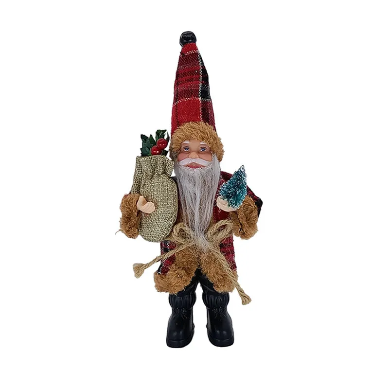 Decorative Christmas Doll Santa Claus Table Decoration Portable Figurine Ornaments