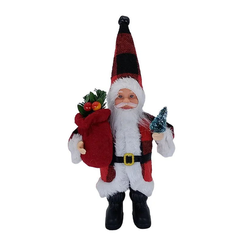 Decorative Christmas Doll Santa Claus Table Decoration Portable Figurine Ornaments