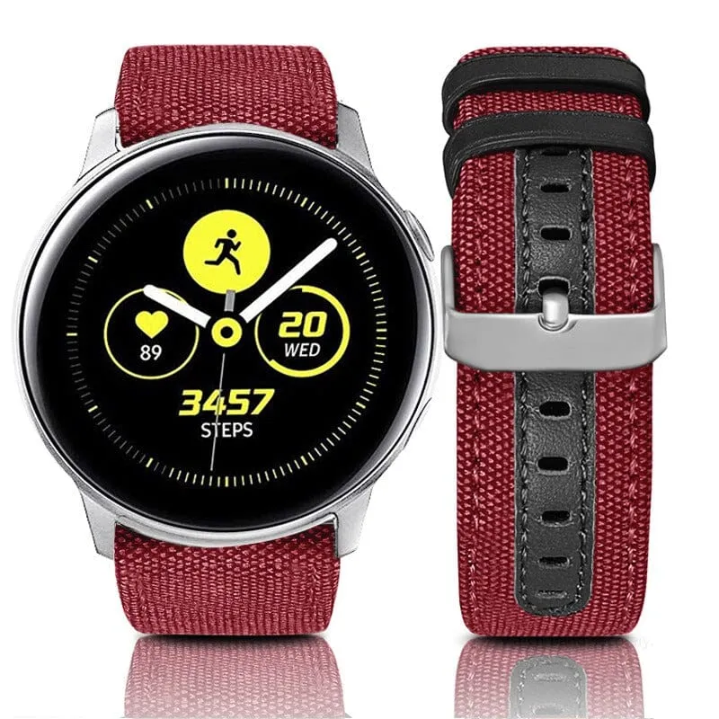 Denim & Leather Watch Straps Compatible with the Garmin Forerunner 165