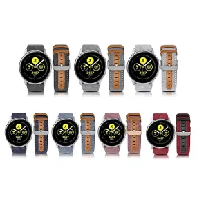 Denim & Leather Watch Straps Compatible with the Huawei GT2 42mm