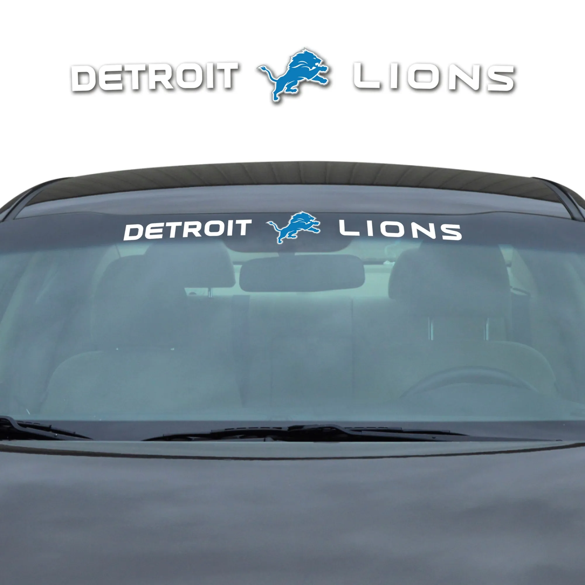 Detroit Lions Sun Stripe Windshield Decal 3.25 in. x 34 in.