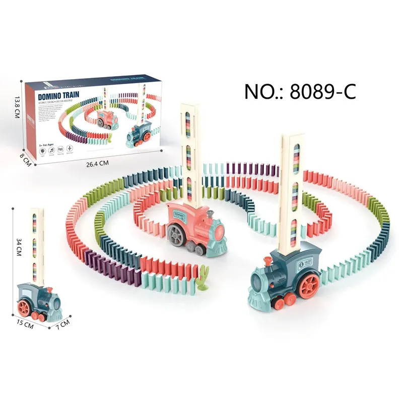 Educational Children's Toys Dominoes Fun Building Blocks Electric Train Toy