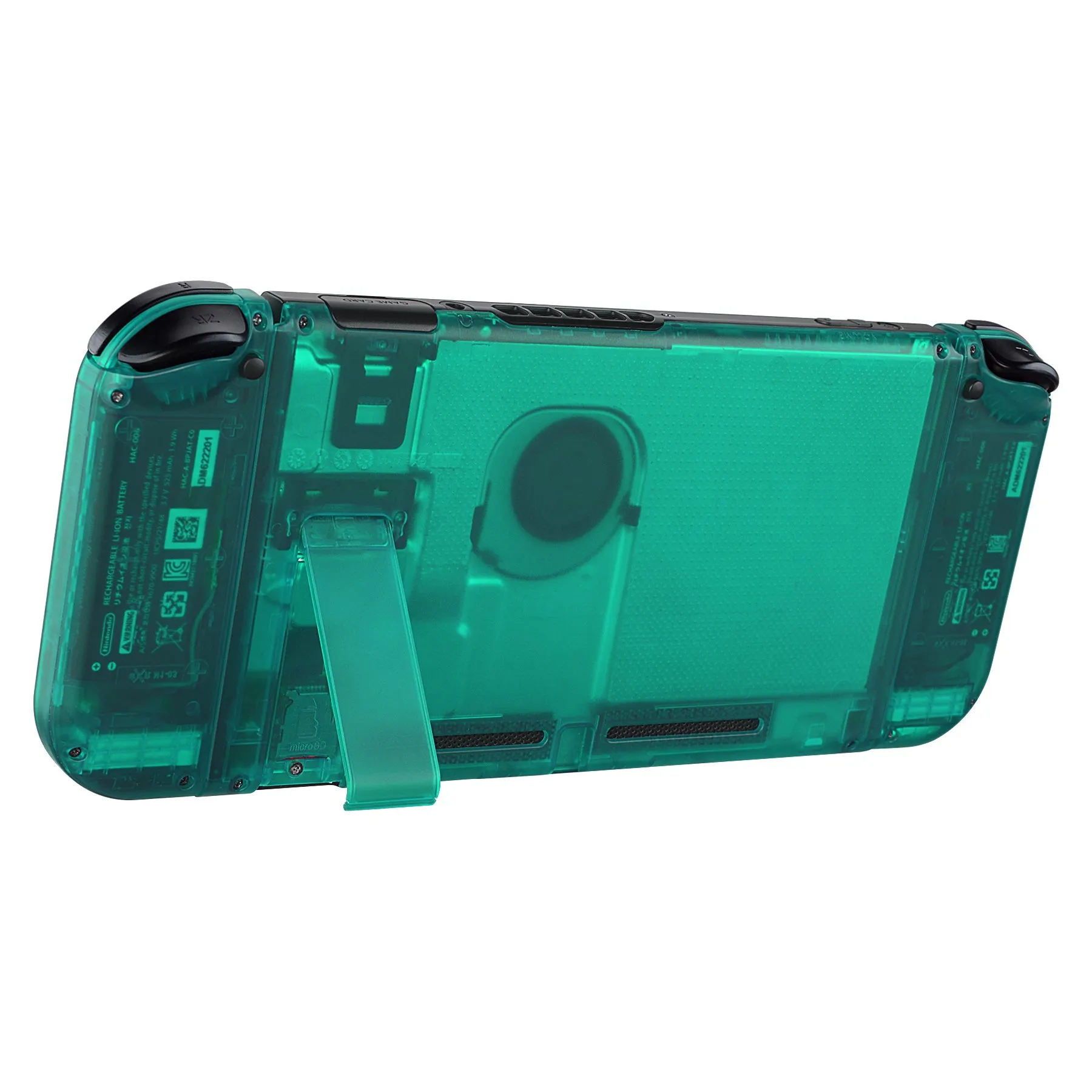 eXtremeRate Back Plate for NS Switch Console, NS Joycon Handheld Controller Housing with Colorful Buttons, DIY Replacement Shell for Nintendo Switch -Emerald Green - QM508