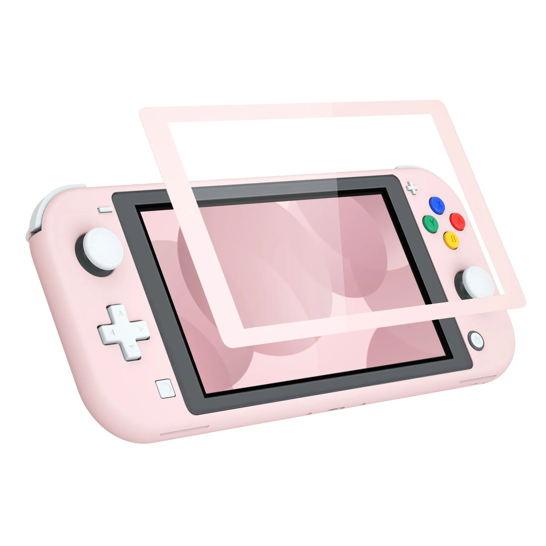 eXtremeRate Cherry Blossoms Pink DIY Replacement Shell for Nintendo Switch Lite, NSL Handheld Controller Housing w/ Screen Protector, Custom Case Cover for Nintendo Switch Lite - DLP306