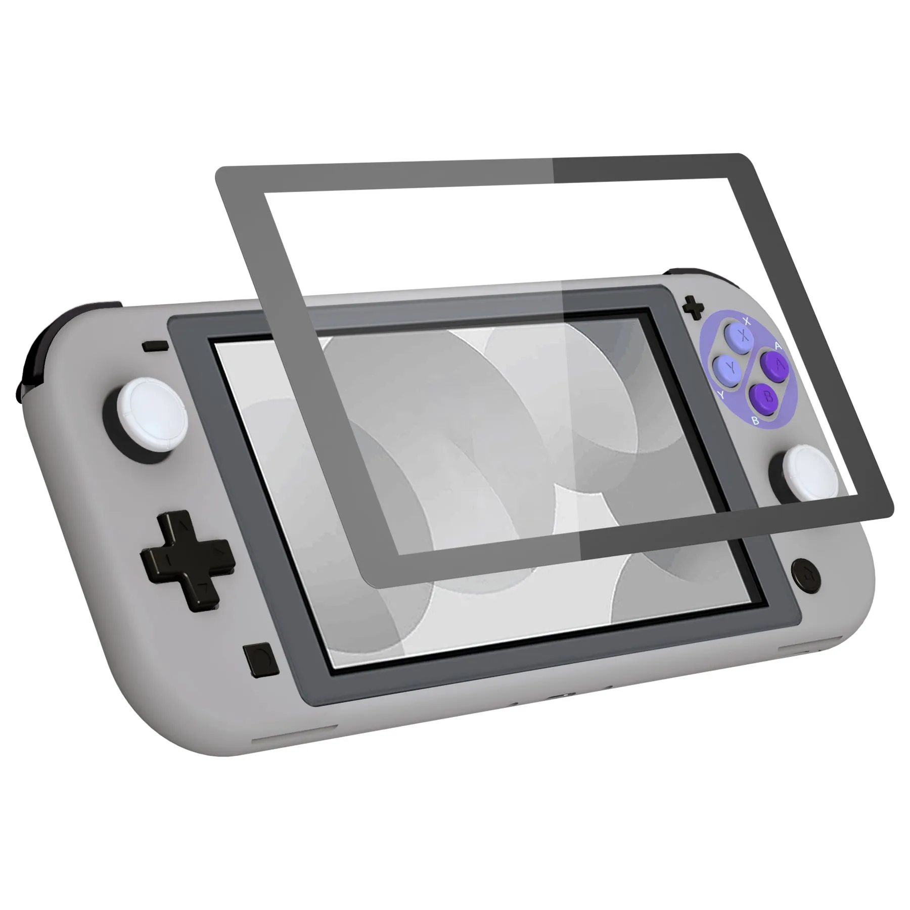 eXtremeRate Classic SNES Style DIY Replacement Shell for NS Switch Lite, NSL Handheld Controller Housing with Screen Protector, Custom Case Cover for NS Switch Lite - DLT138