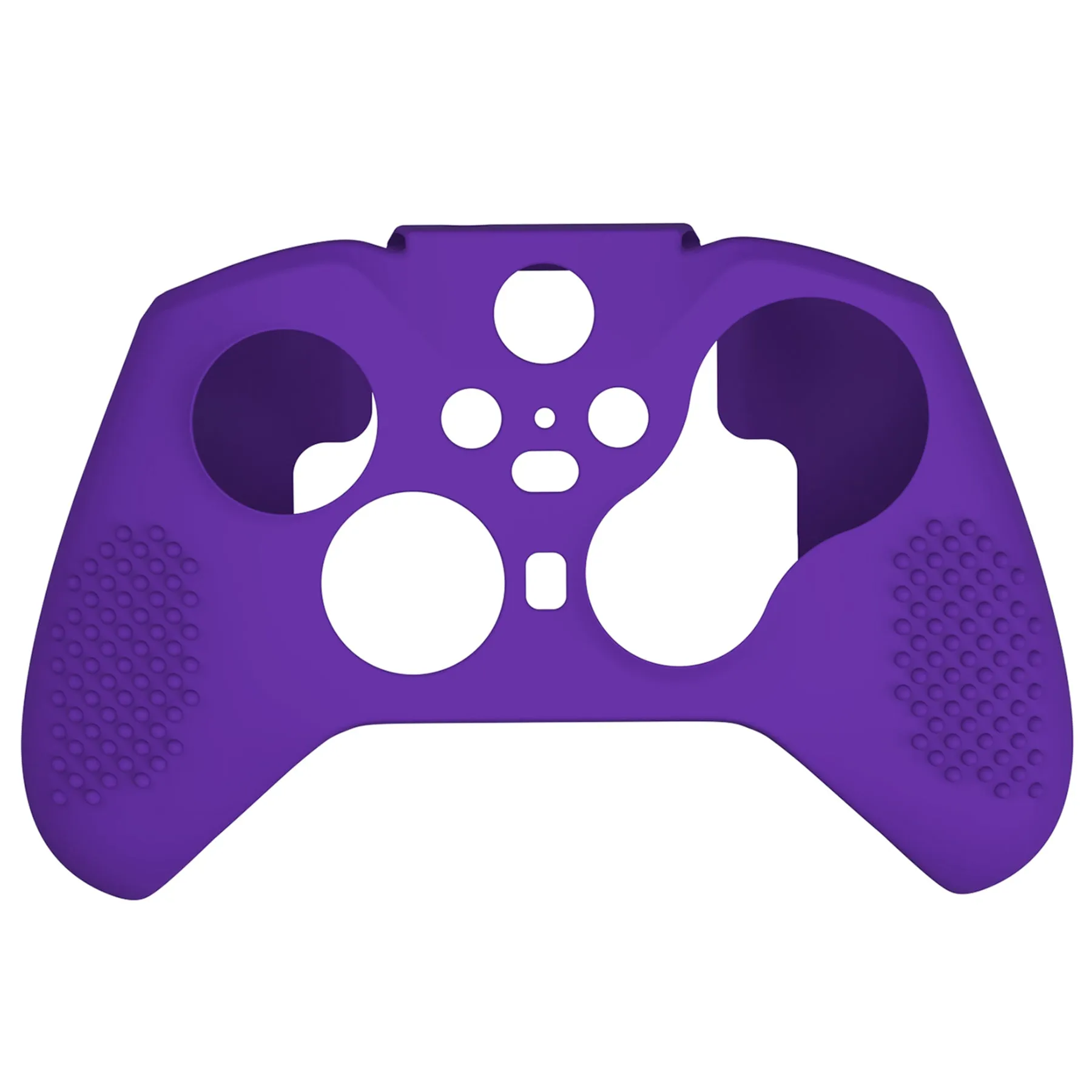 eXtremeRate PlayVital Purple Soft Anti-Slip Silicone Cover Skins, Controller Protective Case for New Xbox One Elite Series 2 (Model 1797 and Core Model 1797) with Thumb Grips Analog Caps - XBOWP0061GC