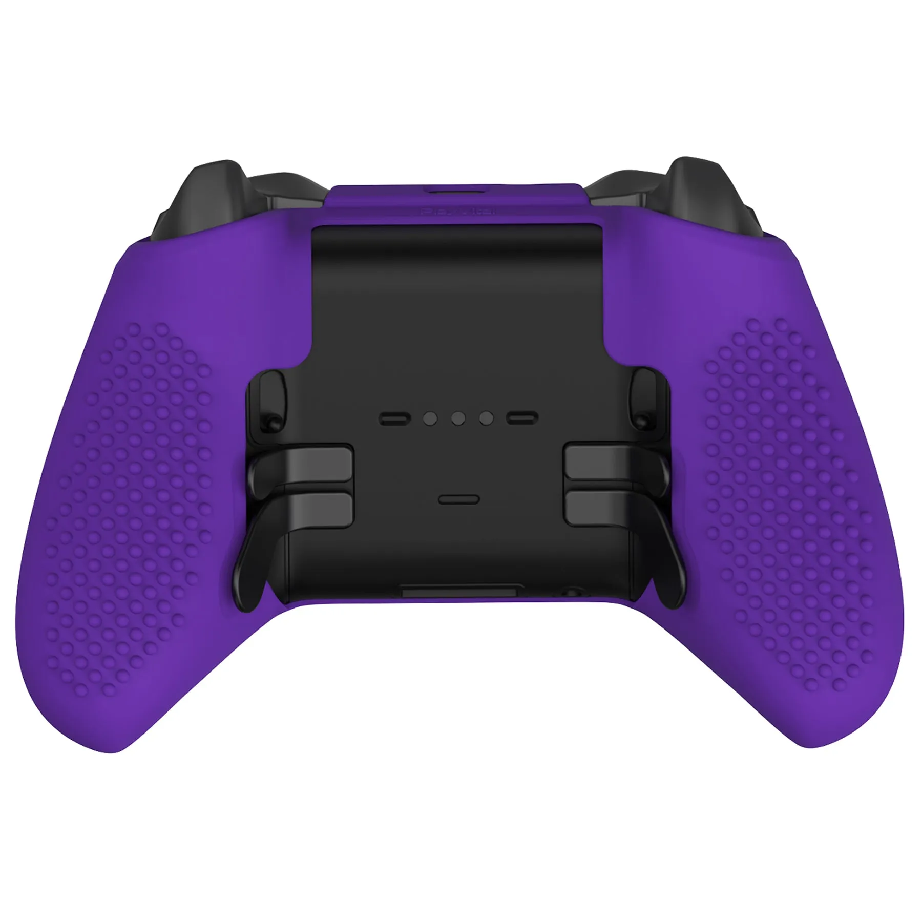 eXtremeRate PlayVital Purple Soft Anti-Slip Silicone Cover Skins, Controller Protective Case for New Xbox One Elite Series 2 (Model 1797 and Core Model 1797) with Thumb Grips Analog Caps - XBOWP0061GC