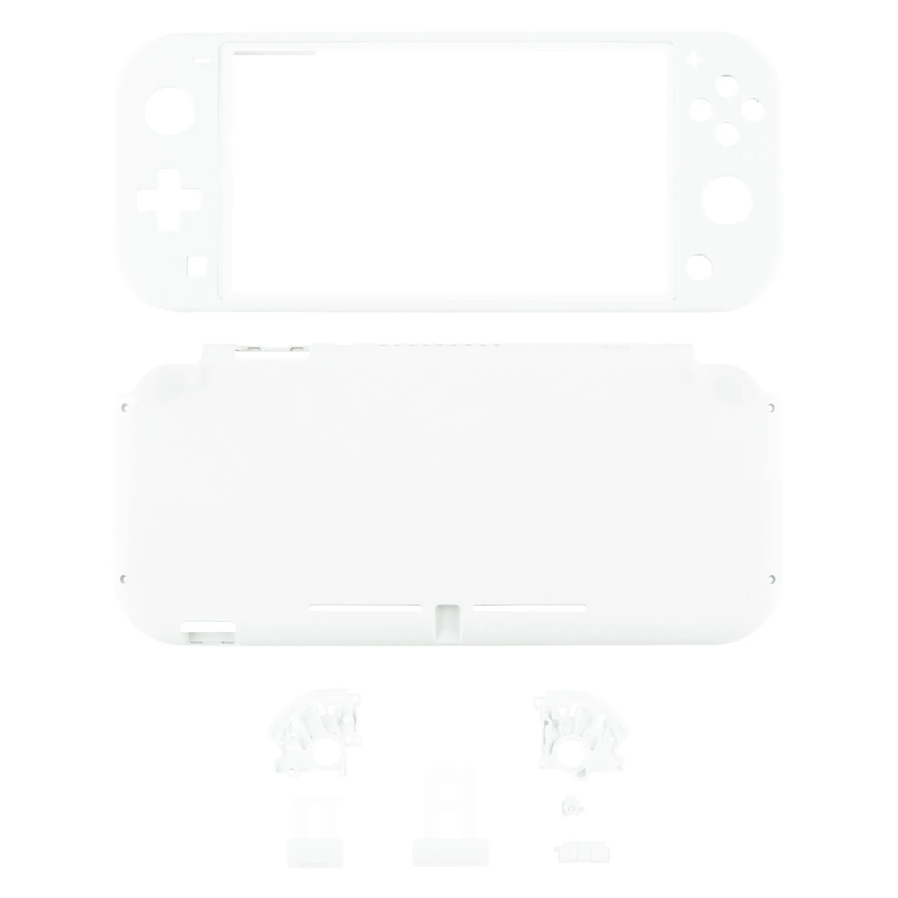 eXtremeRate White DIY Replacement Shell for Nintendo Switch Lite, NSL Handheld Controller Housing w/ Screen Protector, Custom Case Cover for Nintendo Switch Lite - DLP308