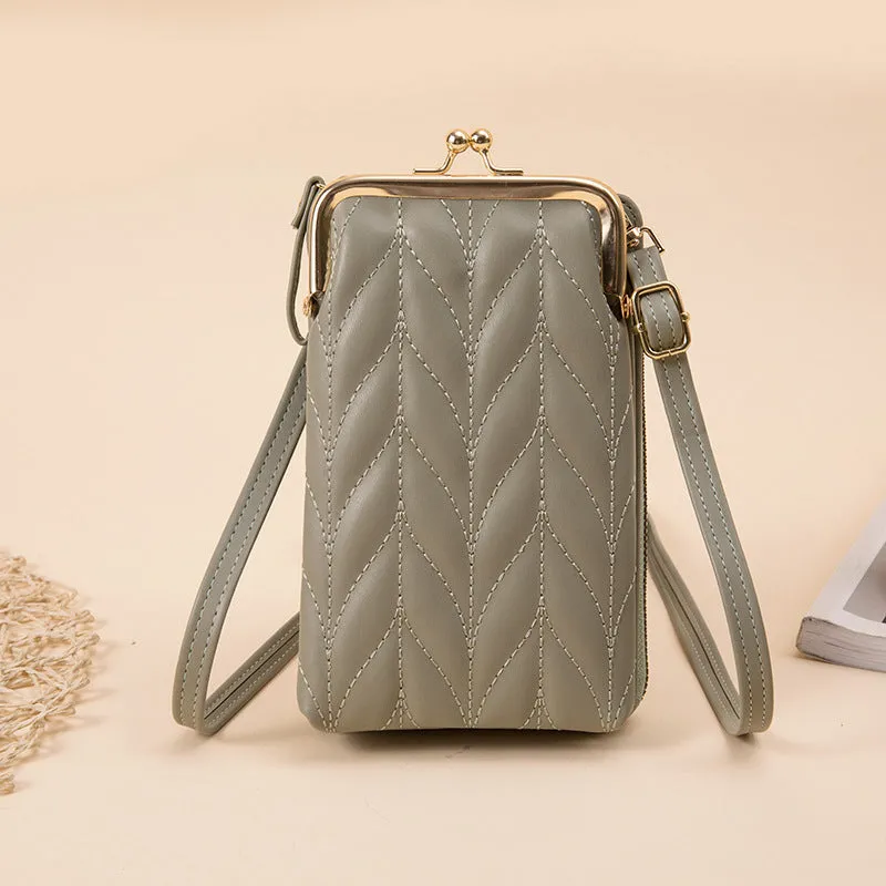 Fashion Zipper Pure Color Simple Mini Wild PU Leather Purse