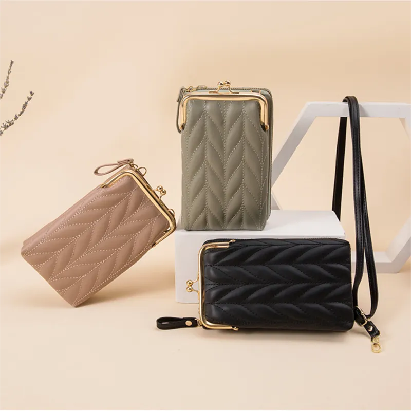 Fashion Zipper Pure Color Simple Mini Wild PU Leather Purse