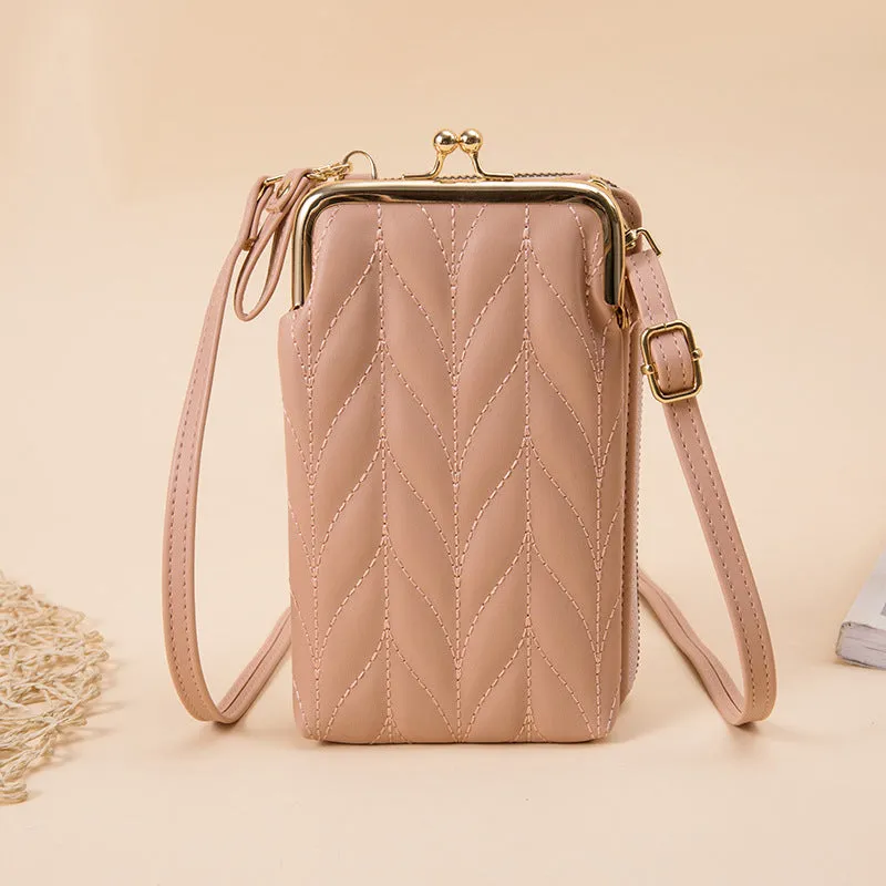 Fashion Zipper Pure Color Simple Mini Wild PU Leather Purse