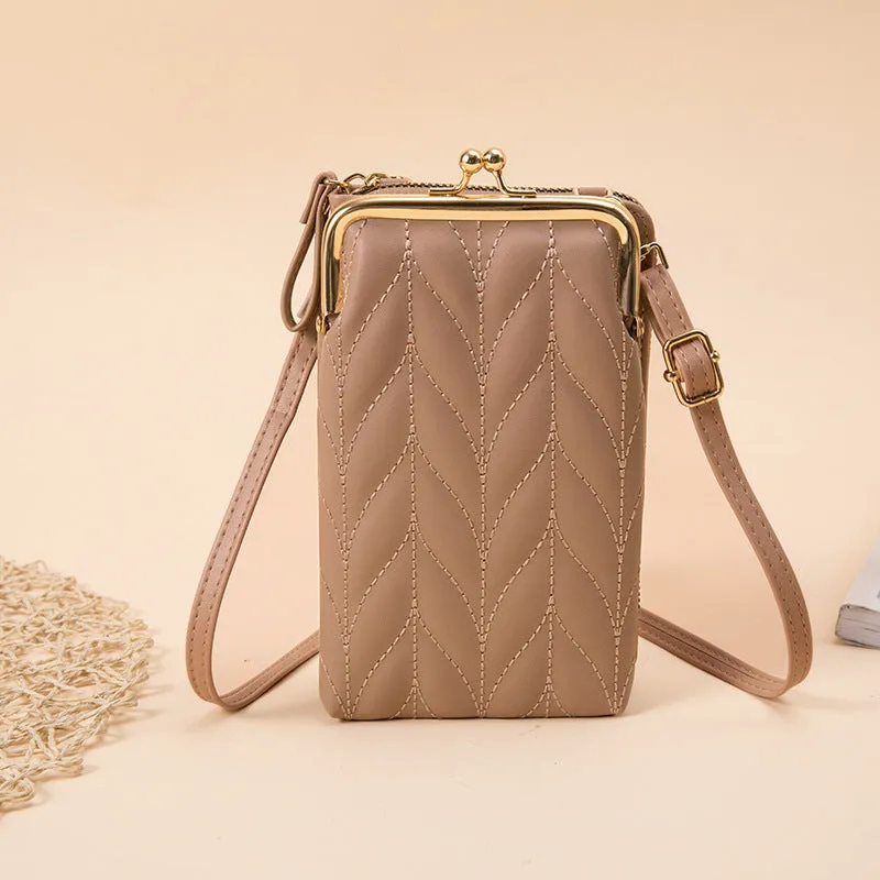 Fashion Zipper Pure Color Simple Mini Wild PU Leather Purse