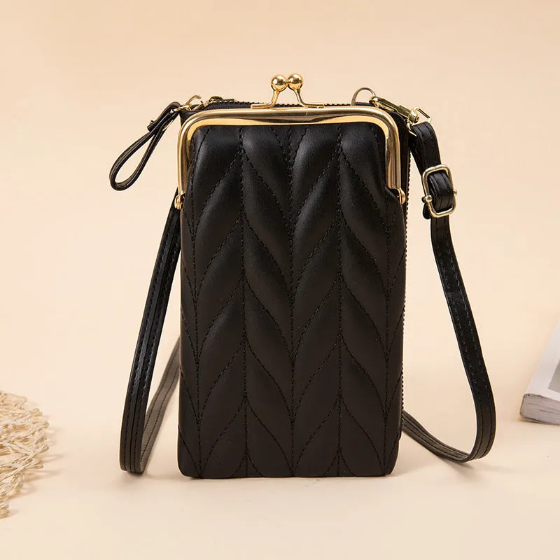 Fashion Zipper Pure Color Simple Mini Wild PU Leather Purse