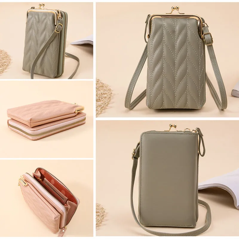 Fashion Zipper Pure Color Simple Mini Wild PU Leather Purse