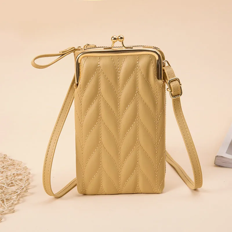 Fashion Zipper Pure Color Simple Mini Wild PU Leather Purse