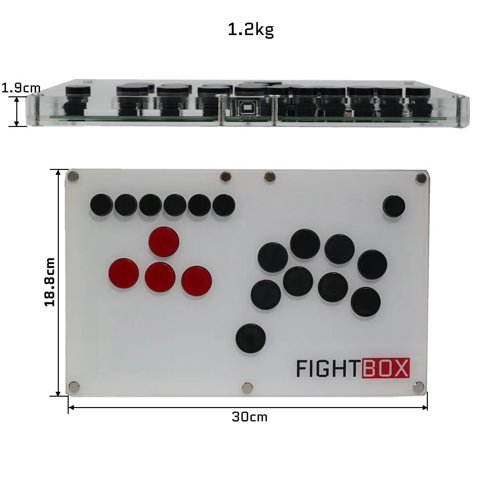 FightBox B3 All Button Leverless Arcade Game Controller for PC/SWITCH/PS3/PS4/PS5