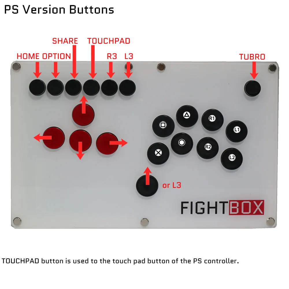 FightBox B3 All Button Leverless Arcade Game Controller for PC/SWITCH/PS3/PS4/PS5