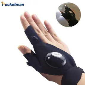 Finger Light Fishing Magic Strap Finger Glove LED Flashlight With Torch Cover For Survival, Camping, Hiking Rescue Tool