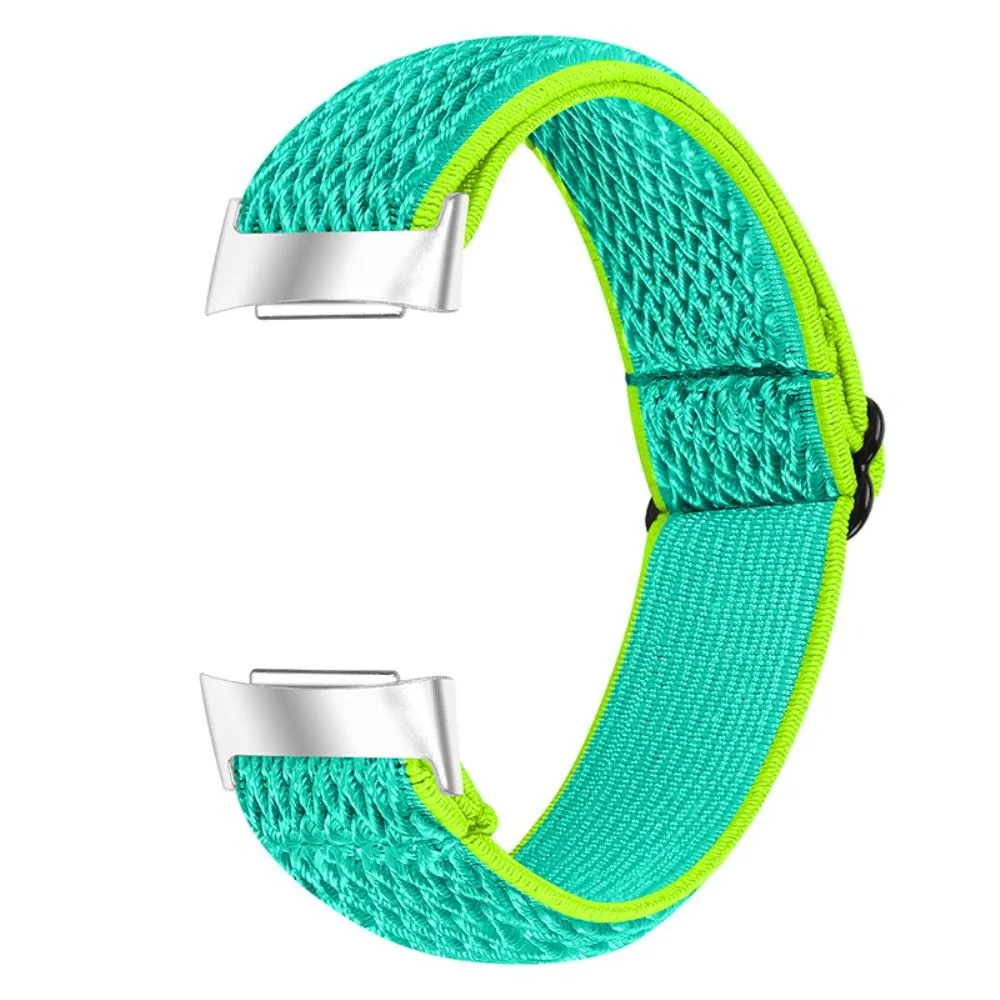 Fitbit Charge 5 elastic nylon watch strap - Yellow / Green