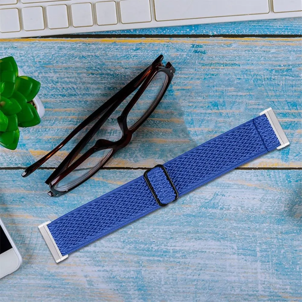 Fitbit Sense / Versa 3 elastic watch strap with adjustable buckle - Sapphire