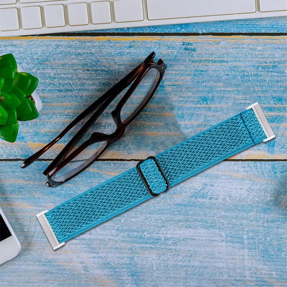 Fitbit Sense / Versa 3 elastic watch strap with adjustable buckle - Sky Blue