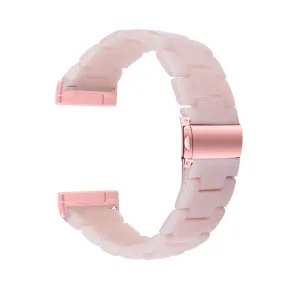 Fitbit Sense / Versa 3 resin bead watch strap - Pink