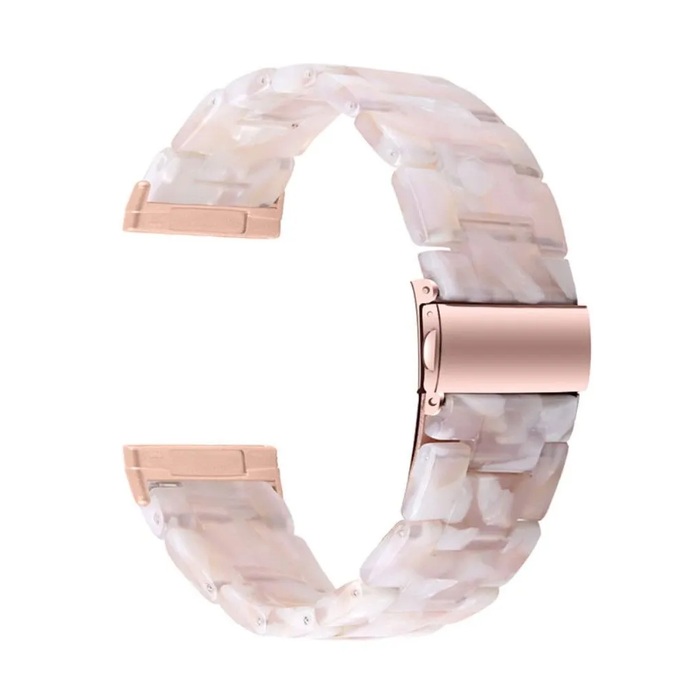 Fitbit Sense / Versa 3 resin bear watch strap - Pink Flowers