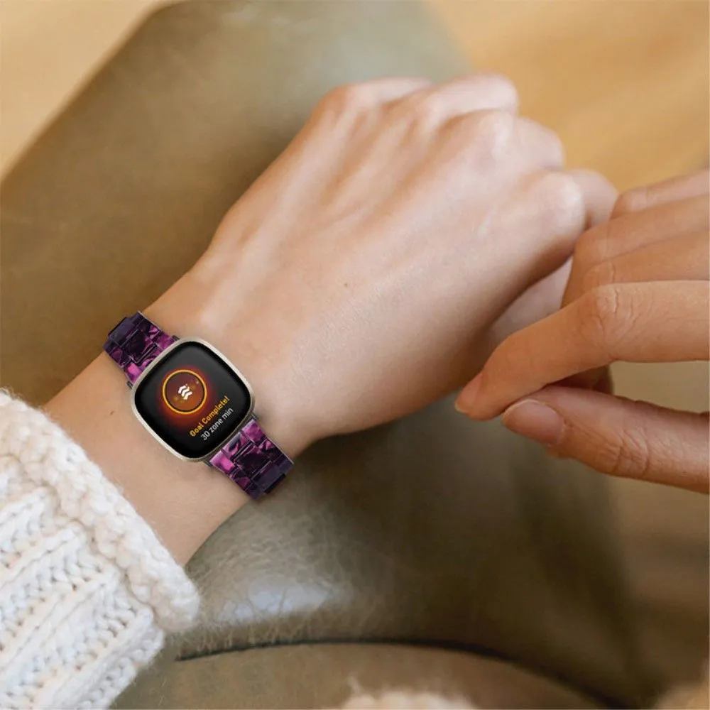 Fitbit Sense / Versa 3 resin bear watch strap - Purple Light