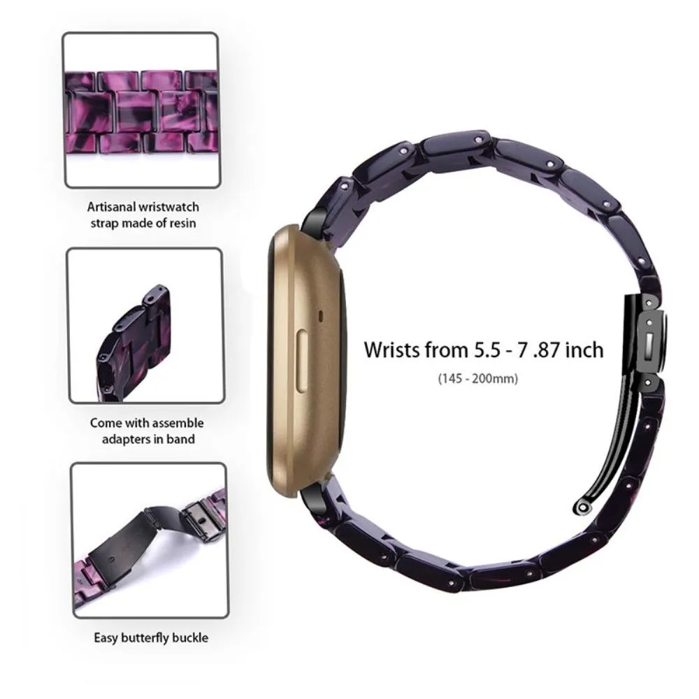 Fitbit Sense / Versa 3 resin bear watch strap - Purple Light