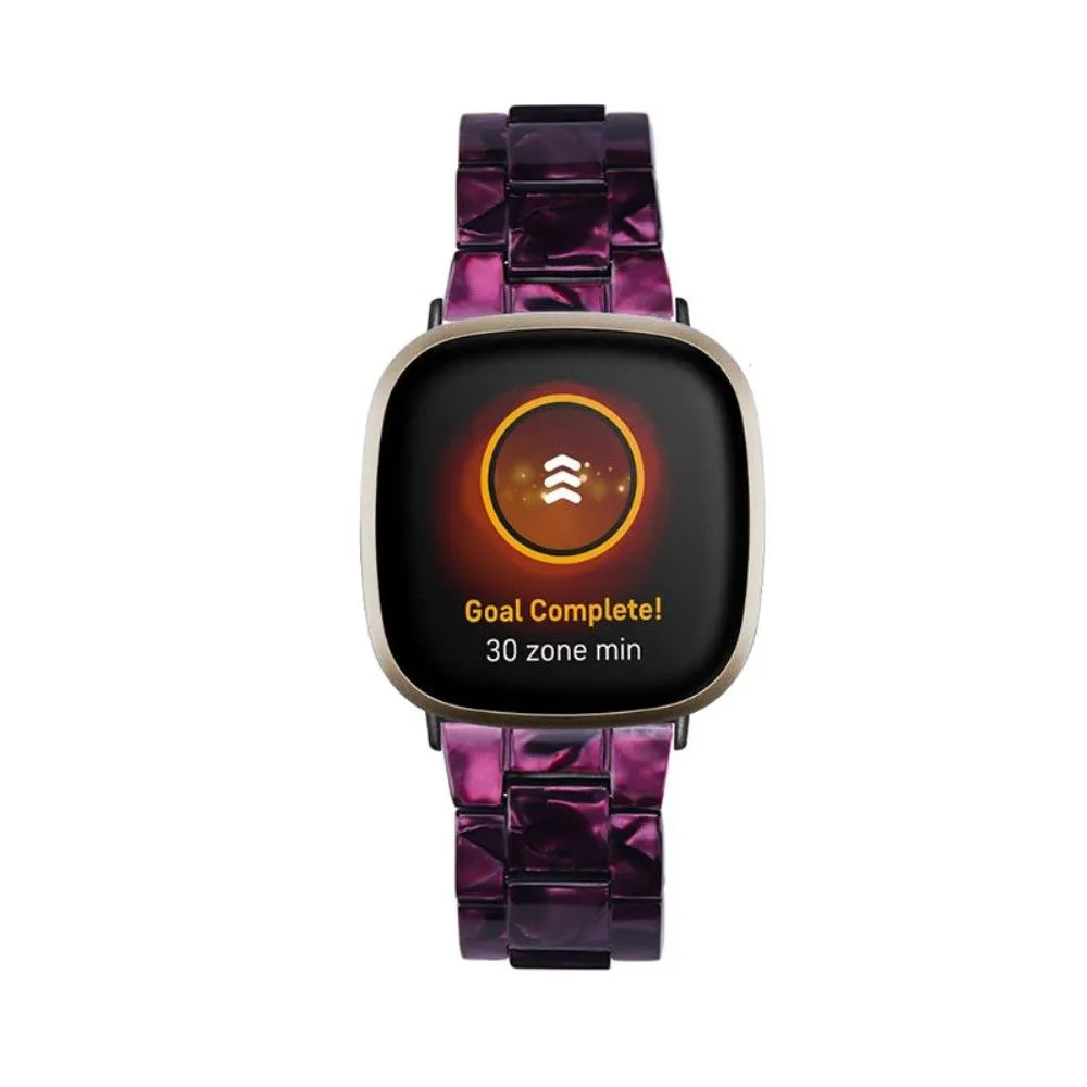 Fitbit Sense / Versa 3 resin bear watch strap - Purple Light