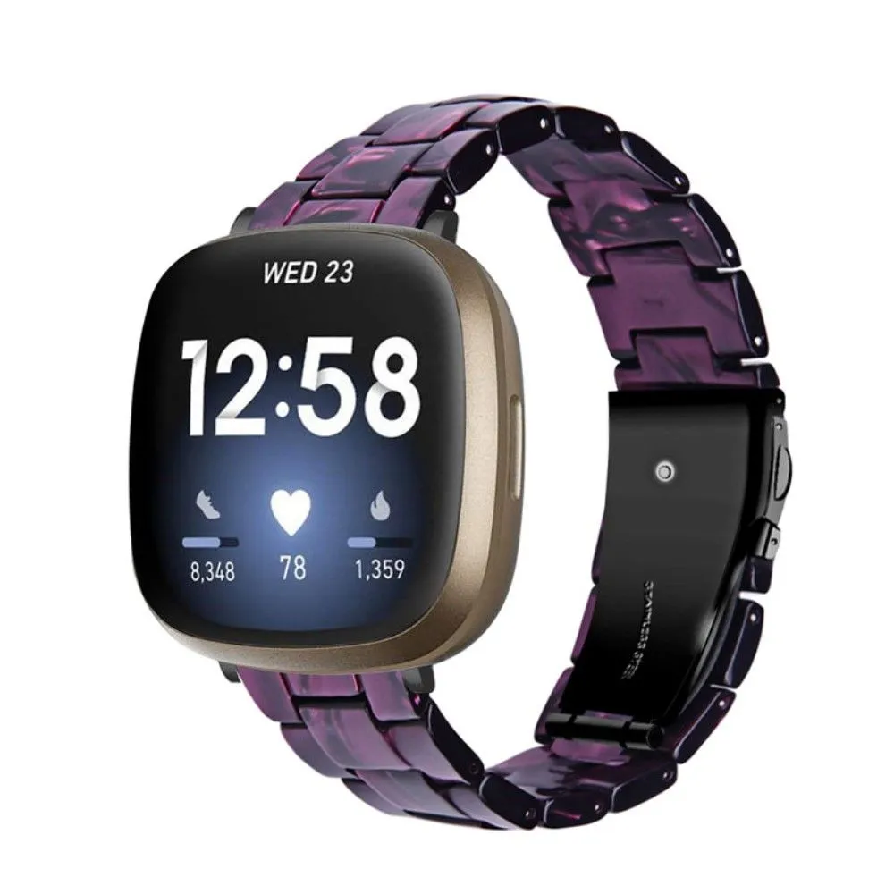 Fitbit Sense / Versa 3 resin bear watch strap - Purple Light