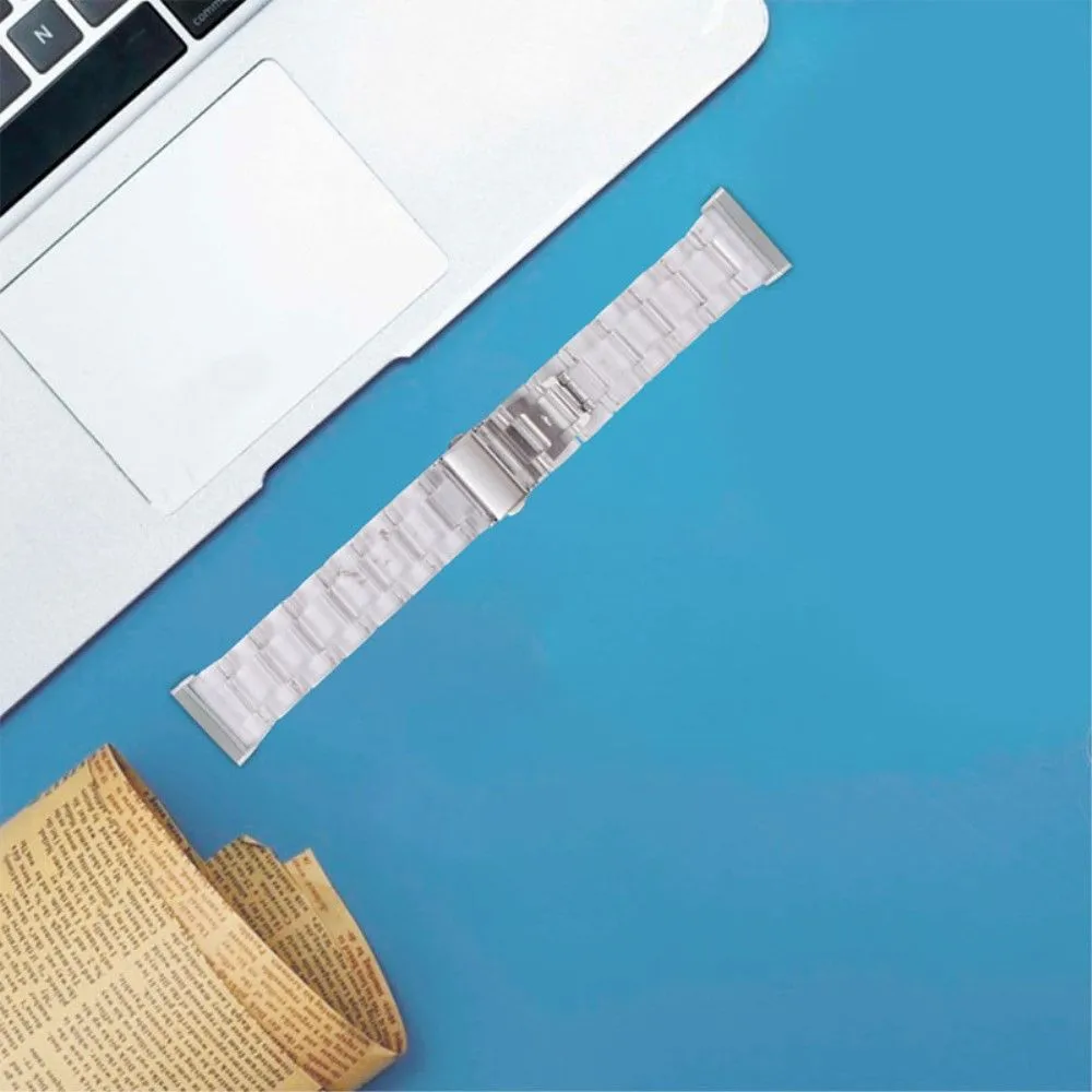 Fitbit Sense / Versa 3 resin bear watch strap - Transparent