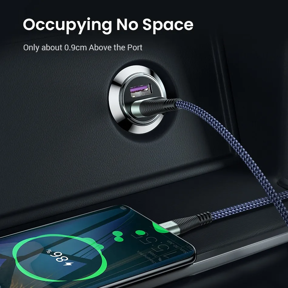 FIVI Car Charger for mobile phone quick charge 3.0  USB Charger for iphone 11 pro Samsung huawei xiaomi mini car chargeAll Metal