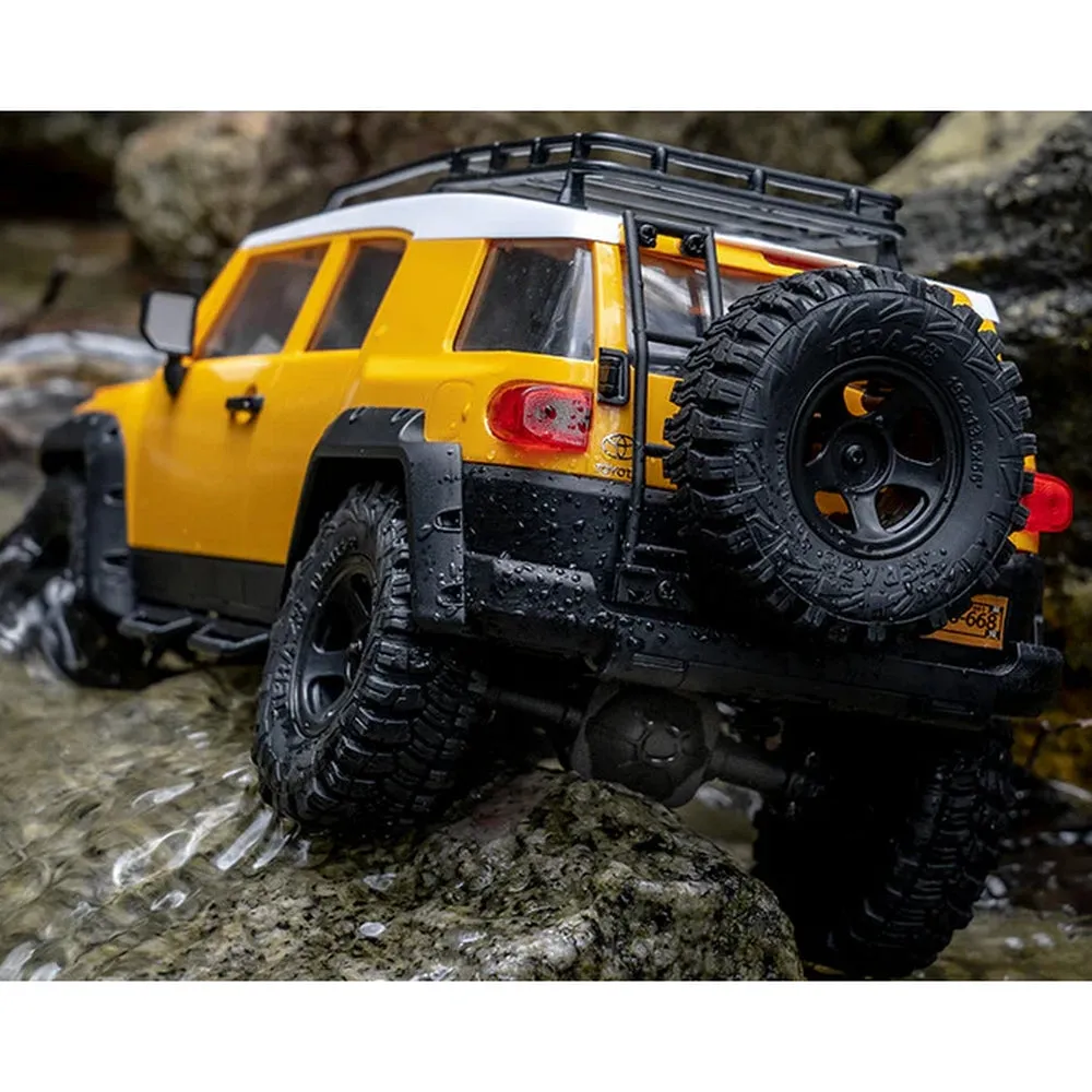 FMS (RTR) 1:18 Toyota FJ Cruiser 4WD Rock Crawler w/Tx, LiPo & Charger (Yellow/White)