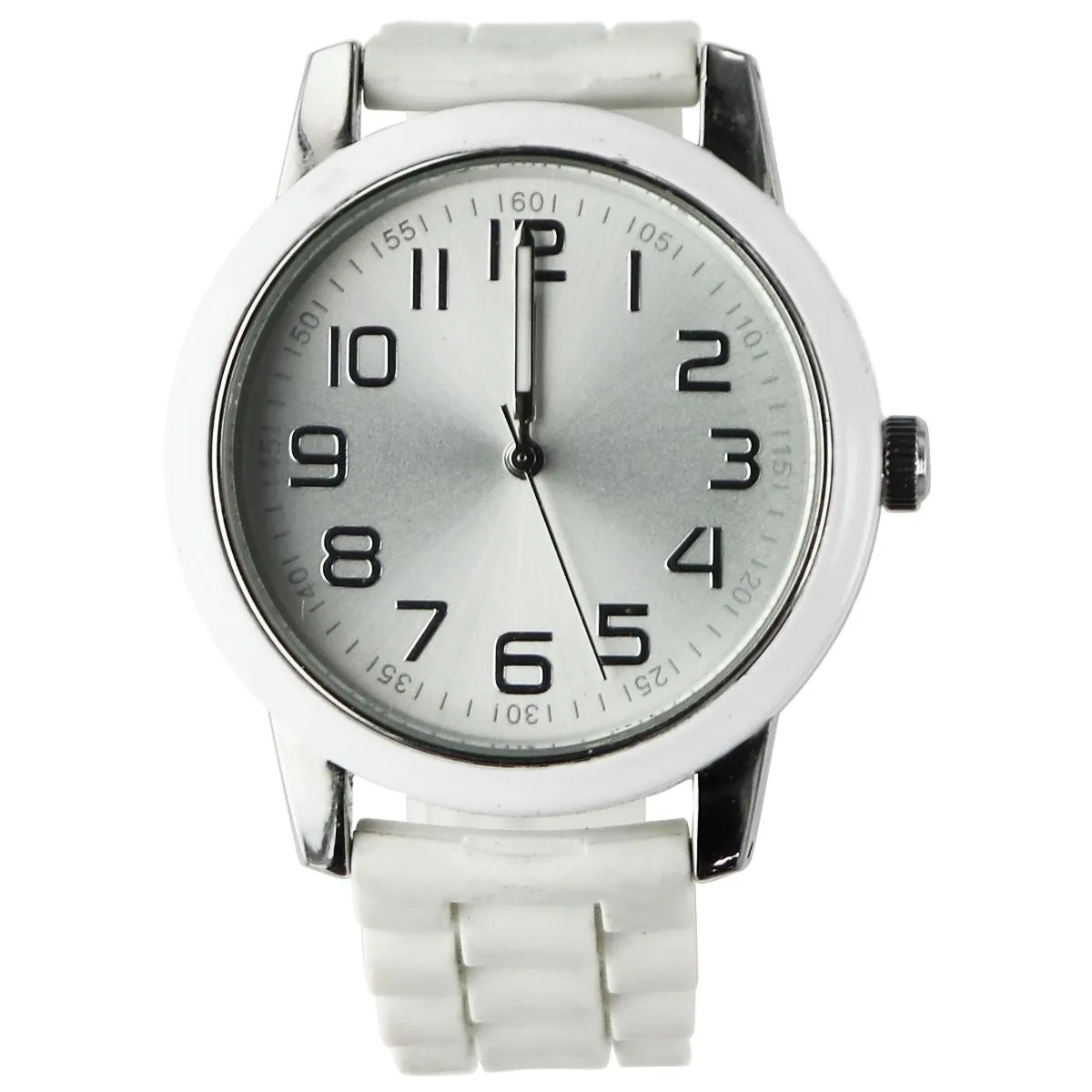 Folio Women&#39;s Casual Sport Watch with Textured Strap (FMDWS124) - White