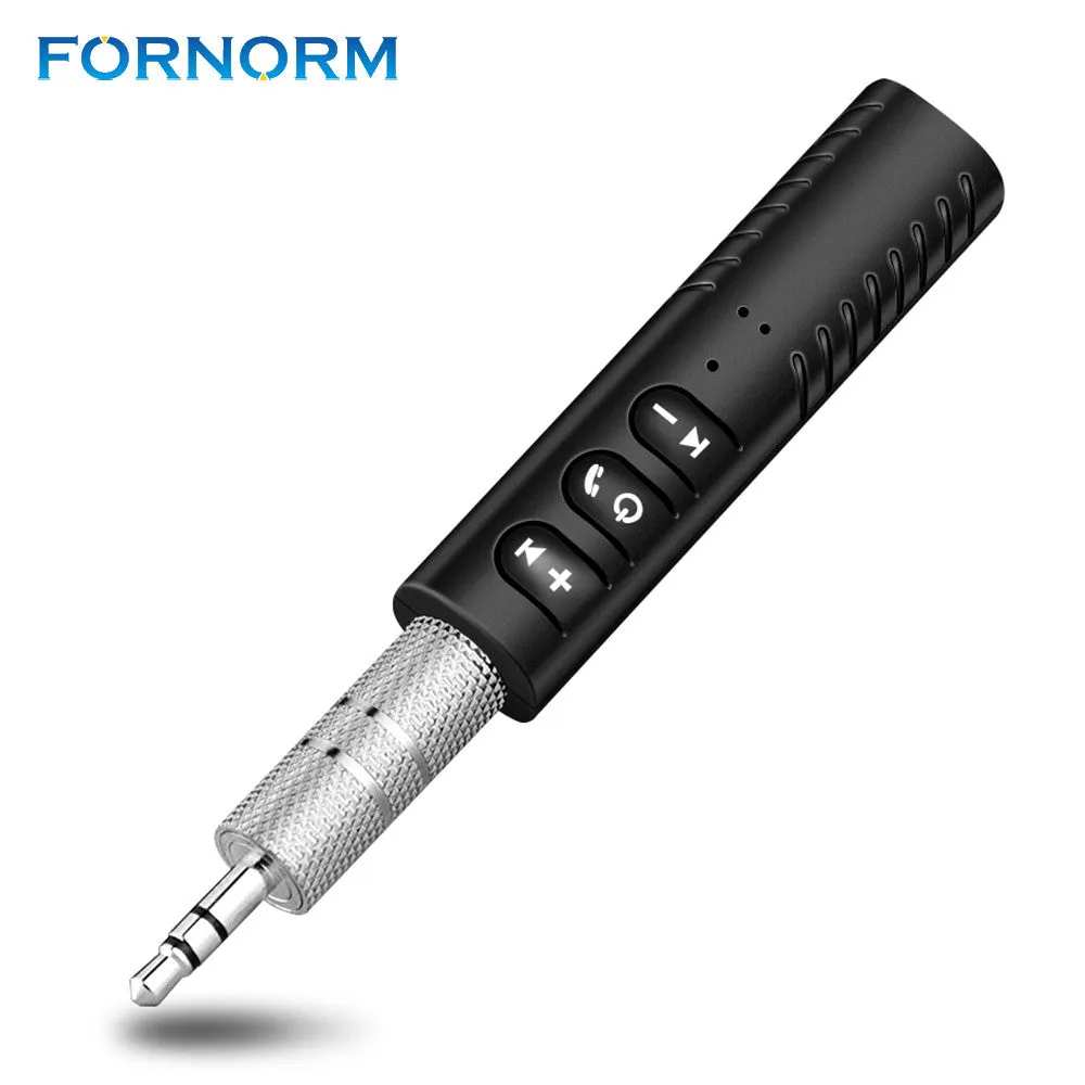 FORNORM Mini Universal 3.5mm Jack Bluetooth Car Audio Receiver Music Player Adapter AUX Streaming  For Headphone Speaker