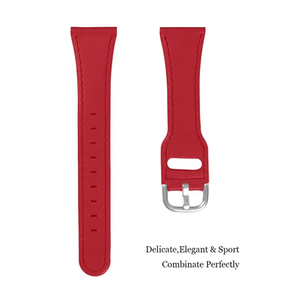 Fossil Gen 5 Garrett HR / Carlyle HR cowhide leather watch strap - Red