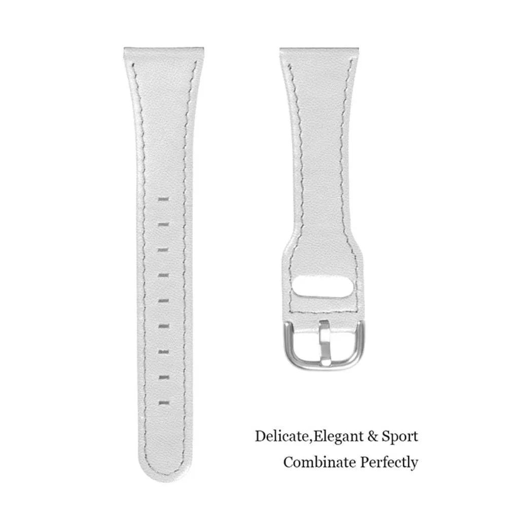 Fossil Gen 5 Garrett HR / Carlyle HR cowhide leather watch strap - White