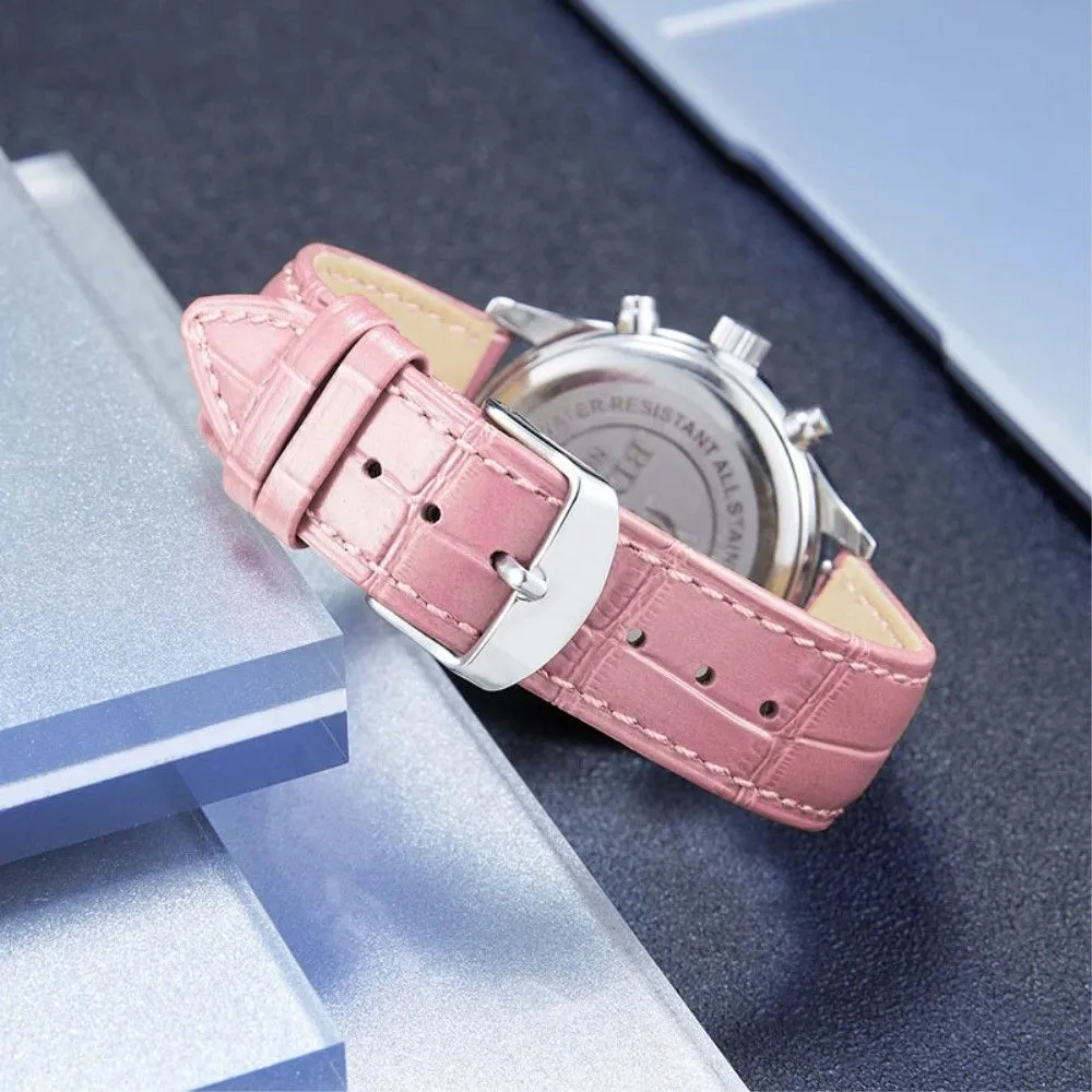 Garmin Venu / Vivoactive 3 / 3 Music crocodile texture leather watch strap - Pink