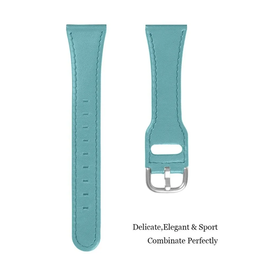 Garmin Vivoactive 4 elegant cowhide leather watch strap - Baby Blue