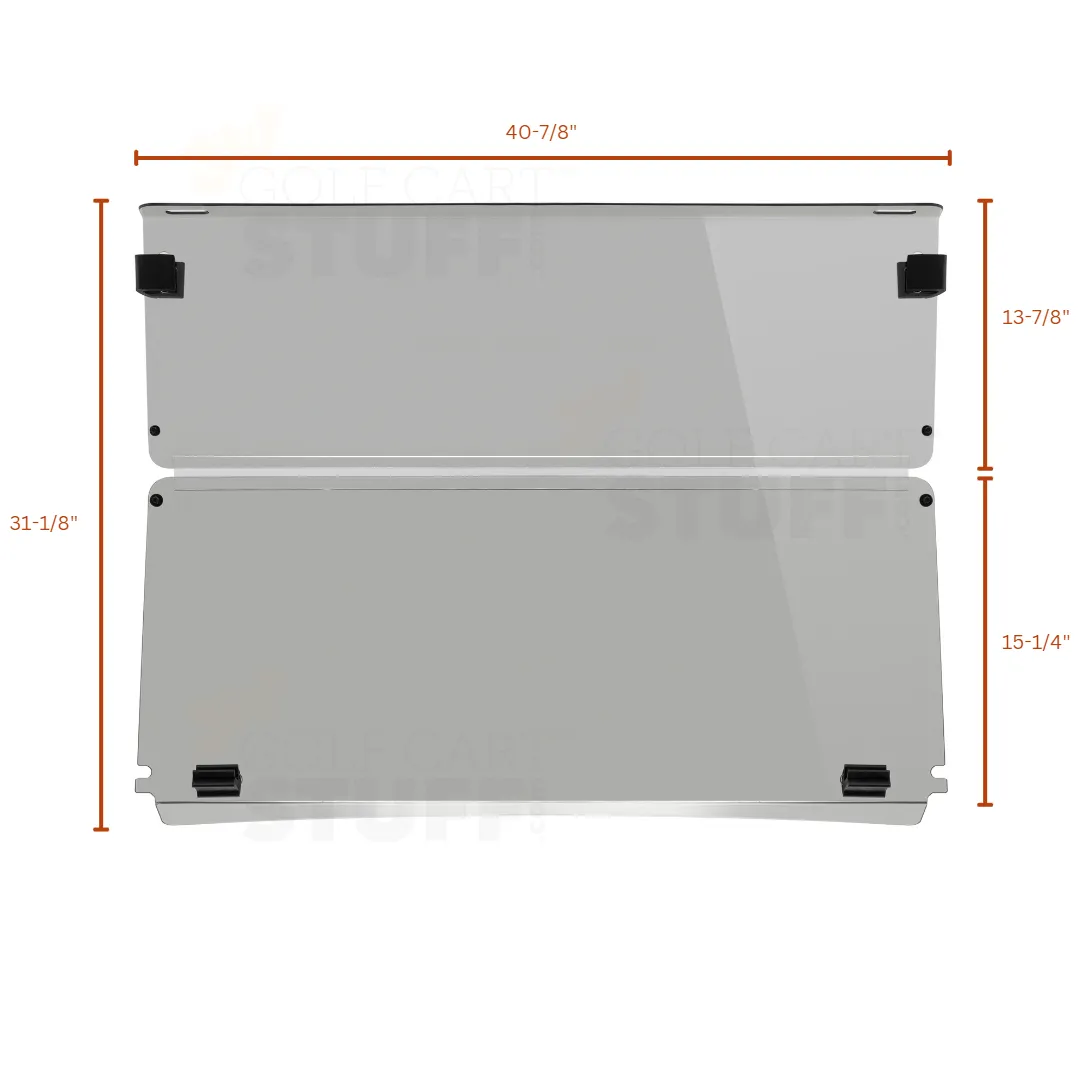 GCS™ EZGO TXT Tinted Golf Cart Folding Windshield (1996-2013)