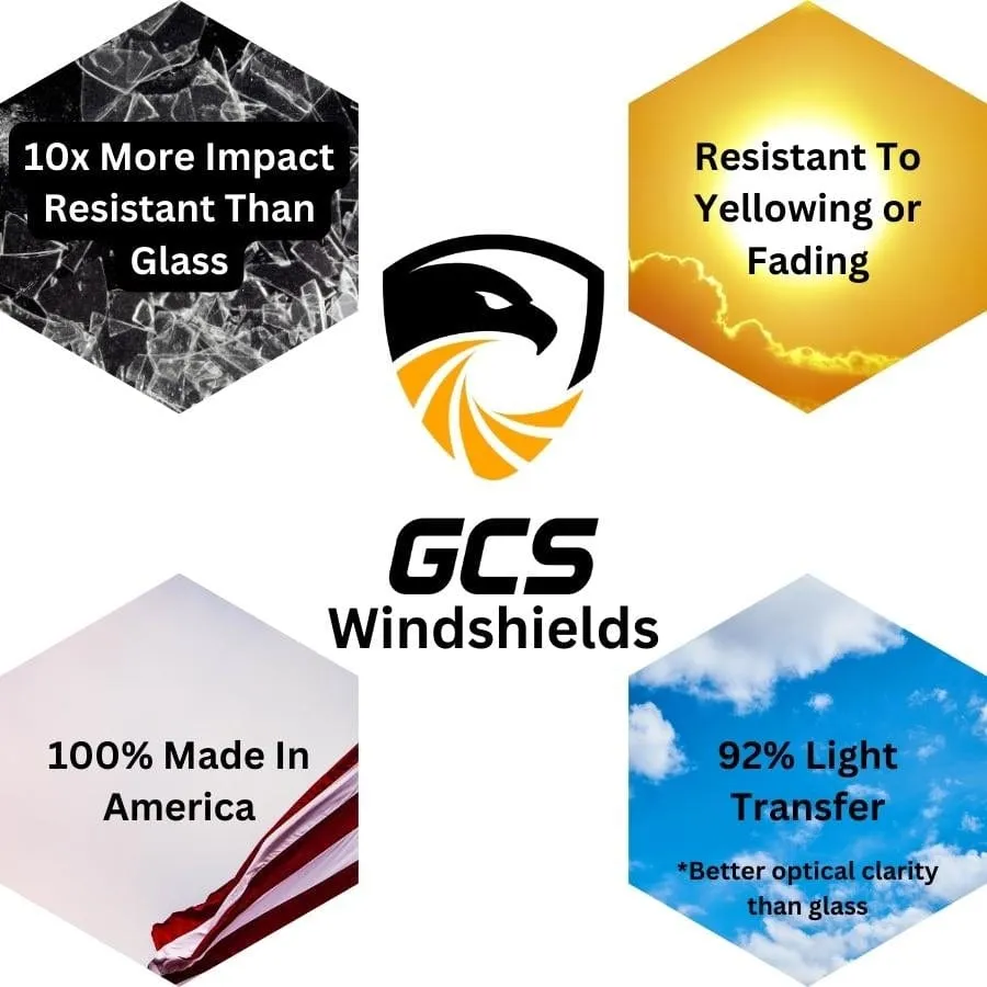 GCS™ EZGO TXT Tinted Golf Cart Folding Windshield (1996-2013)