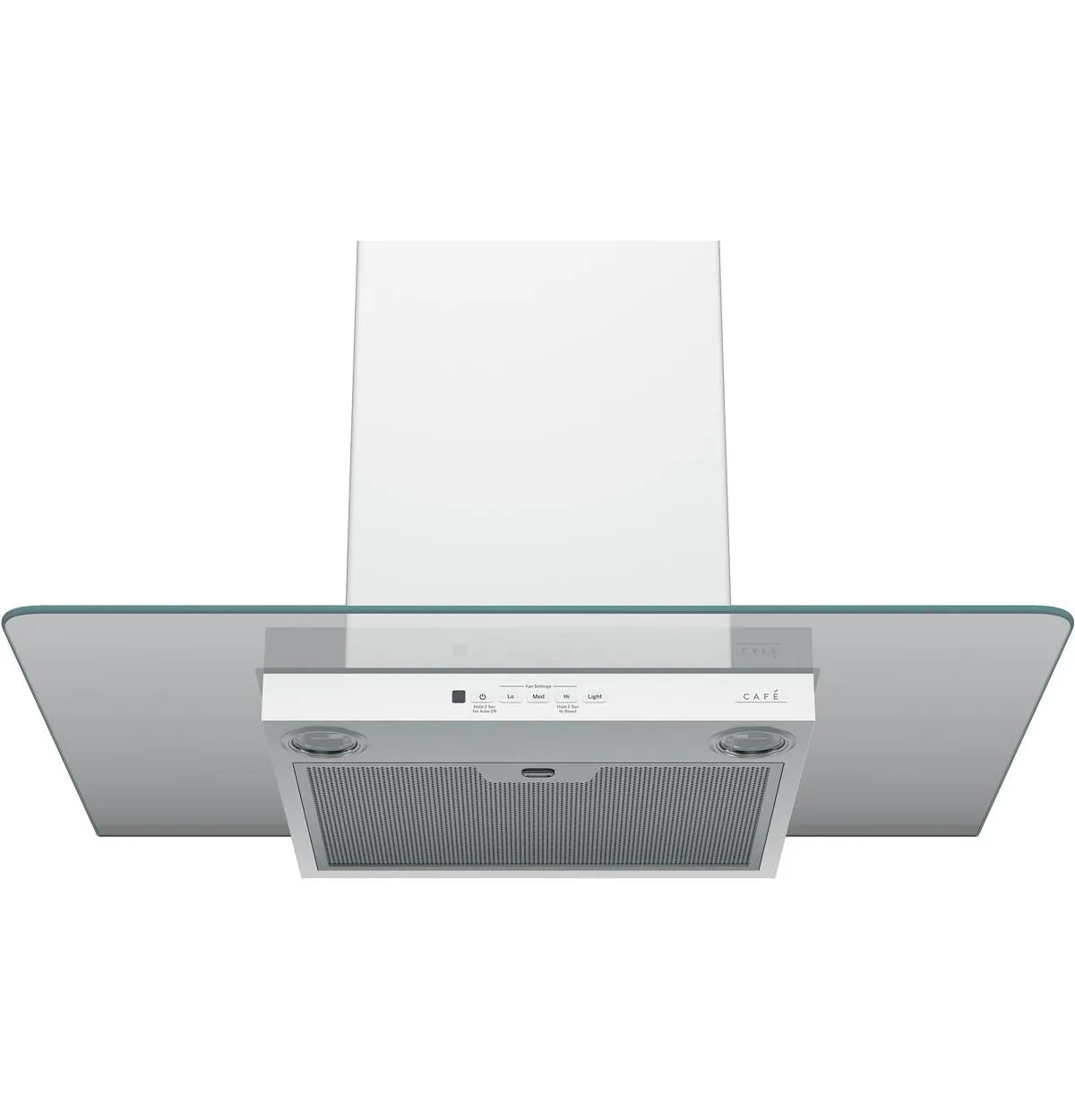 GE Cafe CVW73014MWM 30" Wall-Mount Glass Canopy Chimney Hood In Matte White