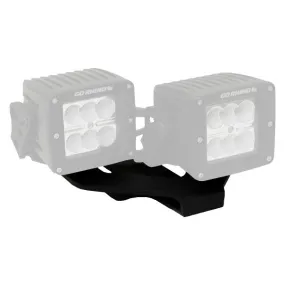 Go Rhino Center Hood LED Cubes Mount Jeep Wrangler (18-21) - Dual 3"  w/ Offset Mount