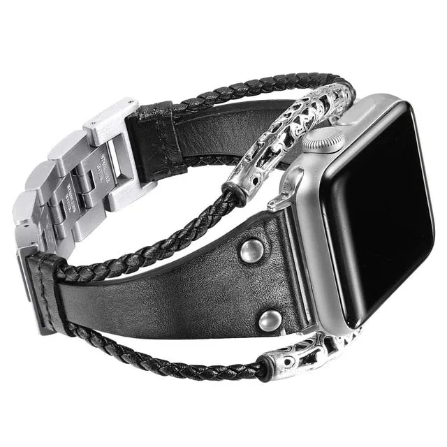 Gothic Victorian Style Apple Watch Leather Bands