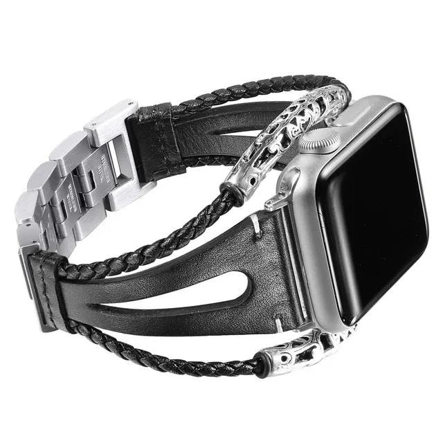 Gothic Victorian Style Apple Watch Leather Bands